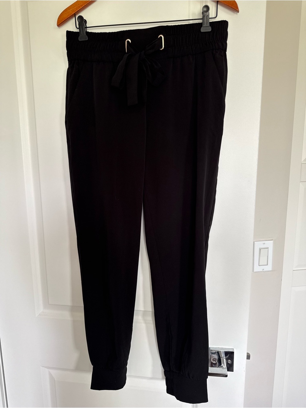 Dynamite Black Drawstring Jogger Dress Pants